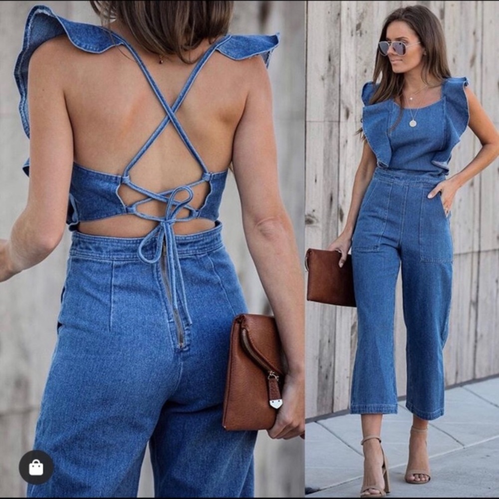Vici Denim Jumpsuit